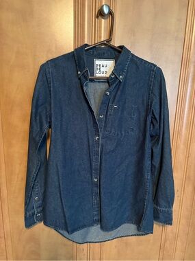 Peau De Loup Canadian Tuxedo Blue Denim Button-Down Shirt